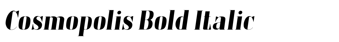 Cosmopolis Bold Italic